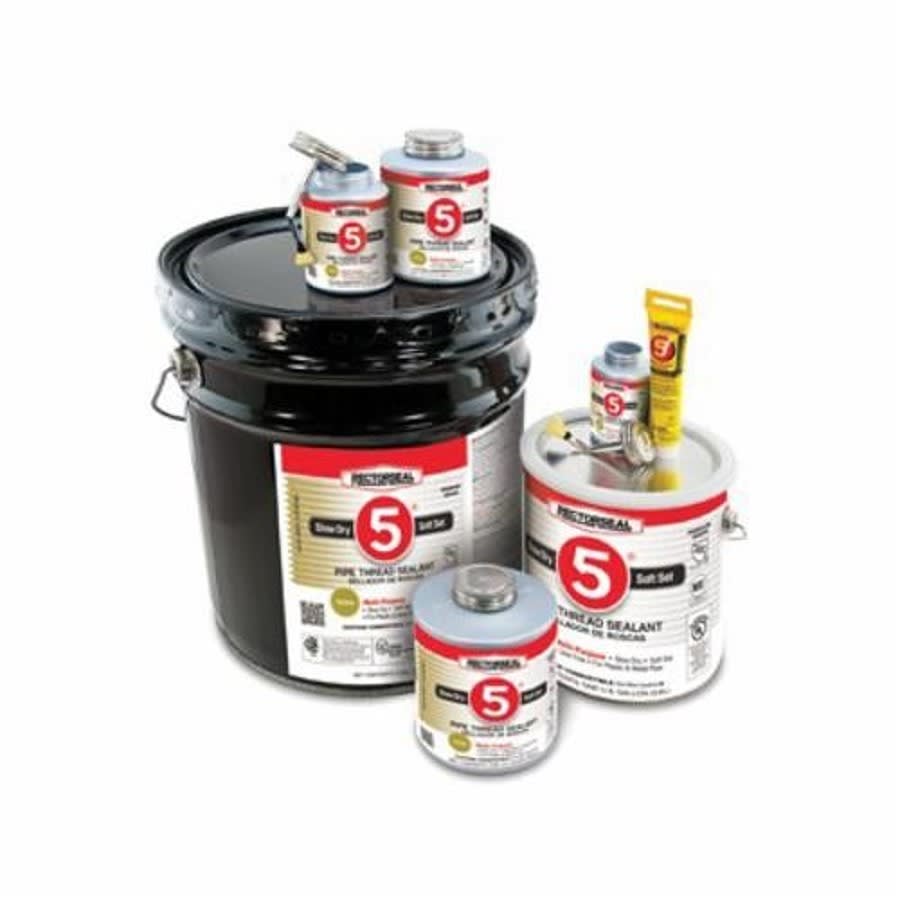 No. 5® Premium Multi-Purpose Pipe Thread Sealant, 1 qt Can, Paste, Yellow