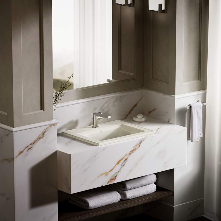 Memoirs Stately 17" Drop In Bathroom Sink with 1 Hole Drilled and Overflow