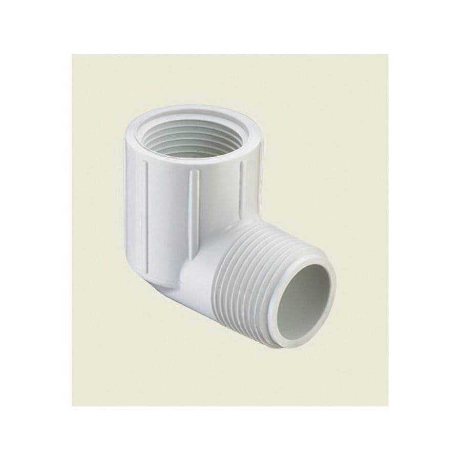 90 deg Elbow, 1 in, MNPT x FNPT, SCH 40/STD, PVC