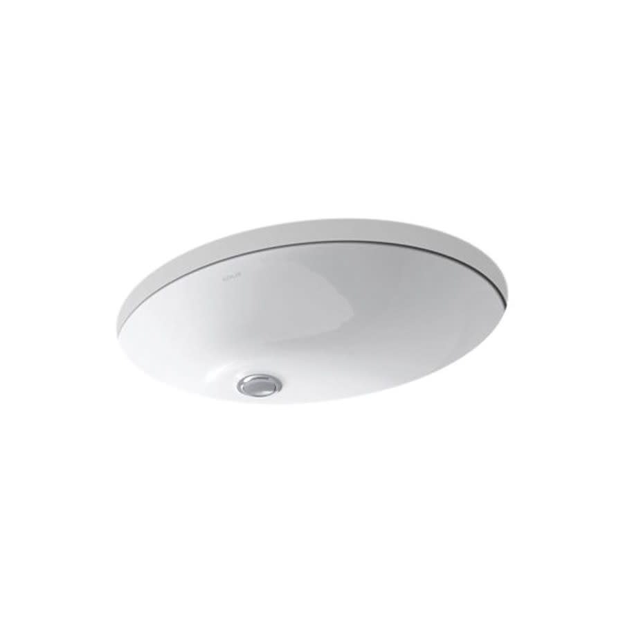 Caxton® Under Mount Lavatory Sink, ADA, 21-1/4 x 17-1/4 x 7-1/2 in, Vitreous China, White