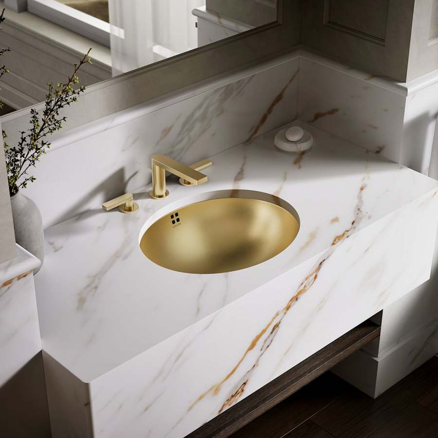 Bachata 16-11/16" Oval Stainless Steel Undermount Bathroom Sink with Overflow