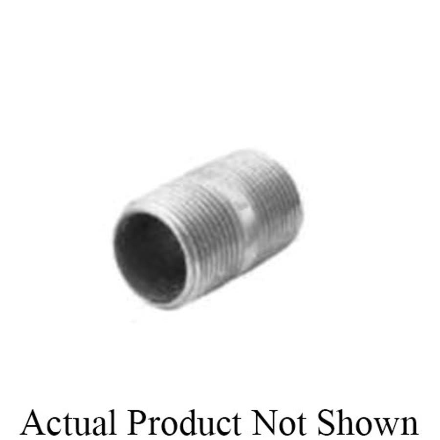 Nipple, 3/8 in, Close L, MNPT, Steel, Galvanized, SCH 40/STD