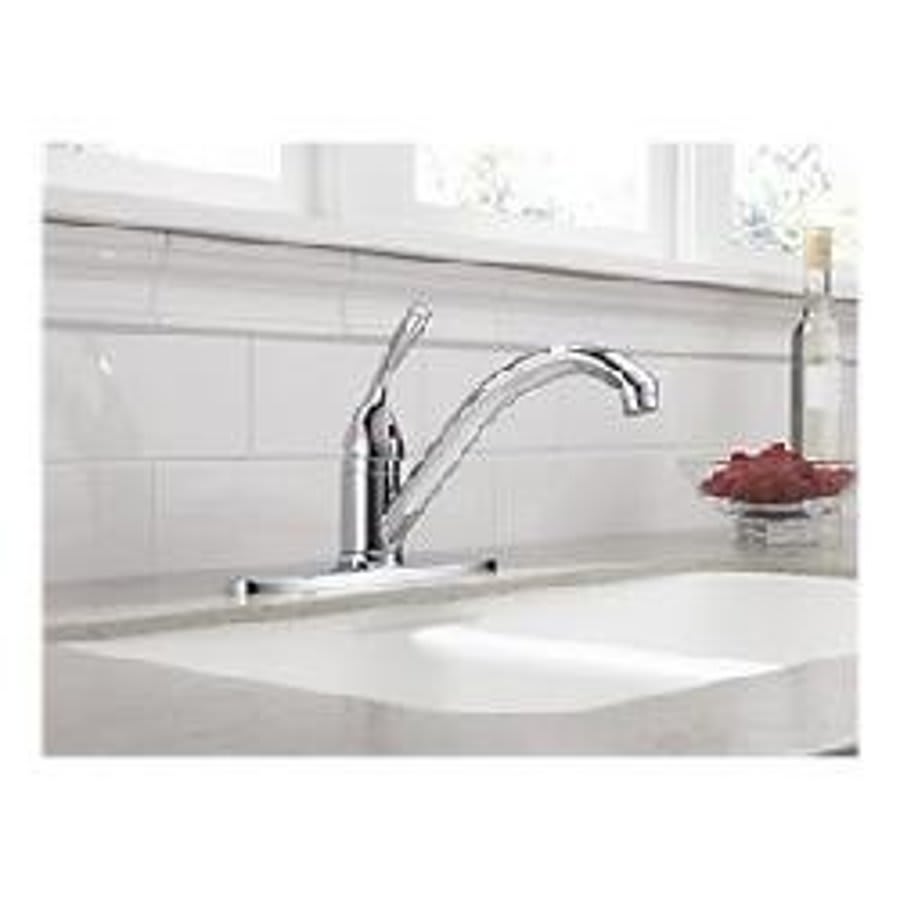 Classic Kitchen Faucet, Deck Mount, ADA, 1 Lever Handle, 3-Hole, Chrome