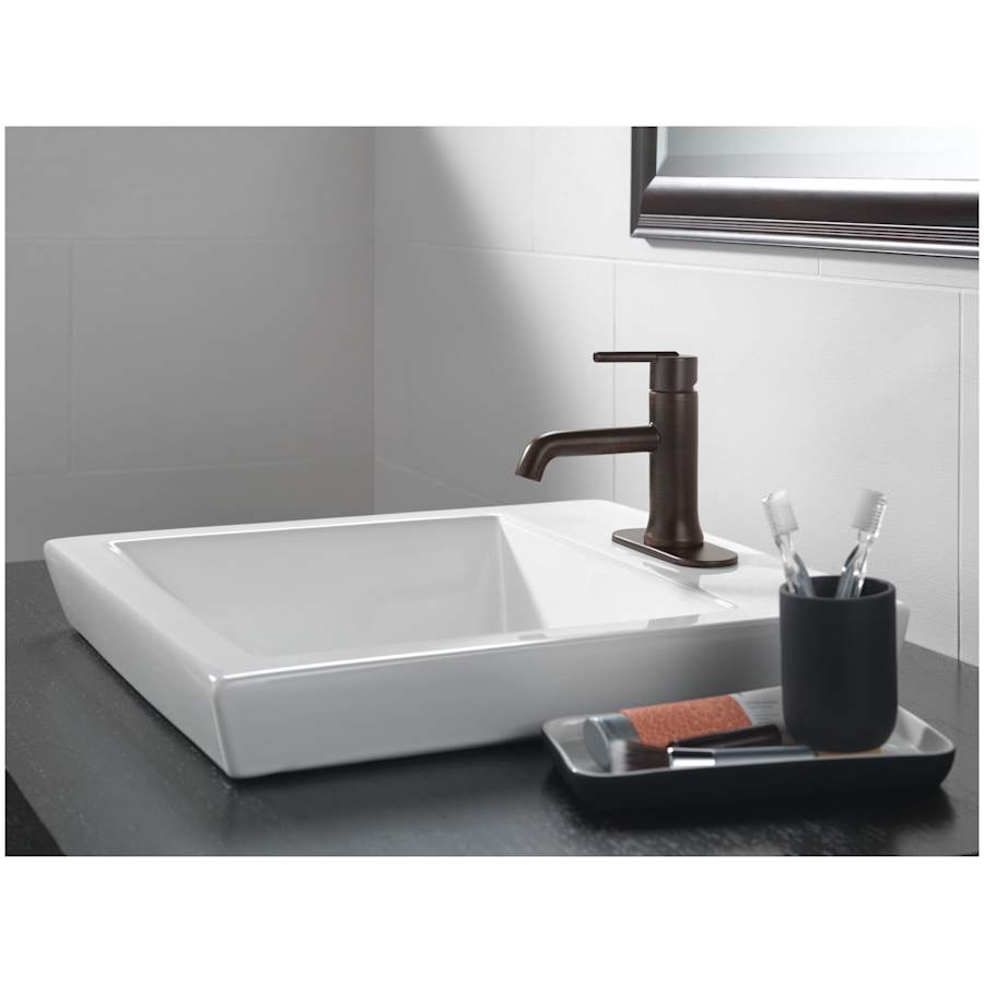 Trinsic 1.2 GPM Single Hole Bathroom Faucet with Metal Push Pop-Up Drain Assembly - Limited Lifetime Warranty
