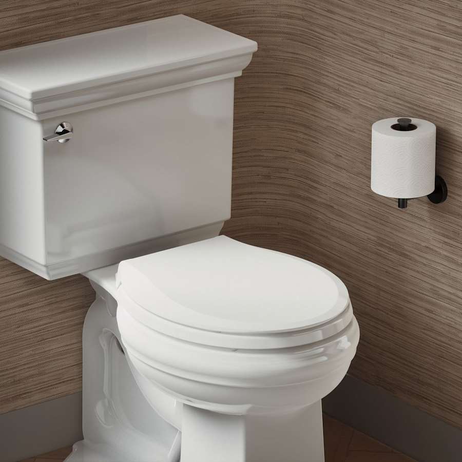Cachet Round Toilet Seat with Quiet-Close, Grip Tight, and Quick-Attach