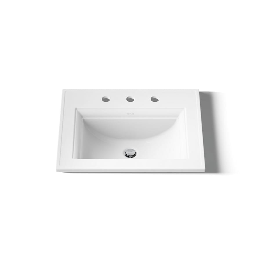 Memoirs Stately 17" Drop In Bathroom Sink with 3 Holes Drilled and Overflow