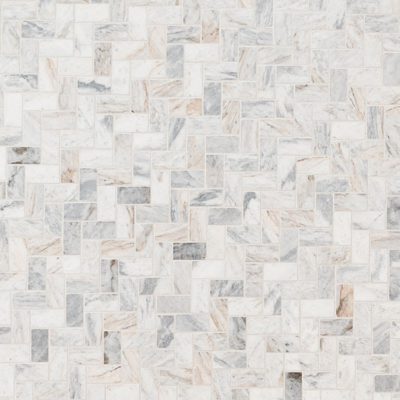 Capri Blue Herringbone Honed