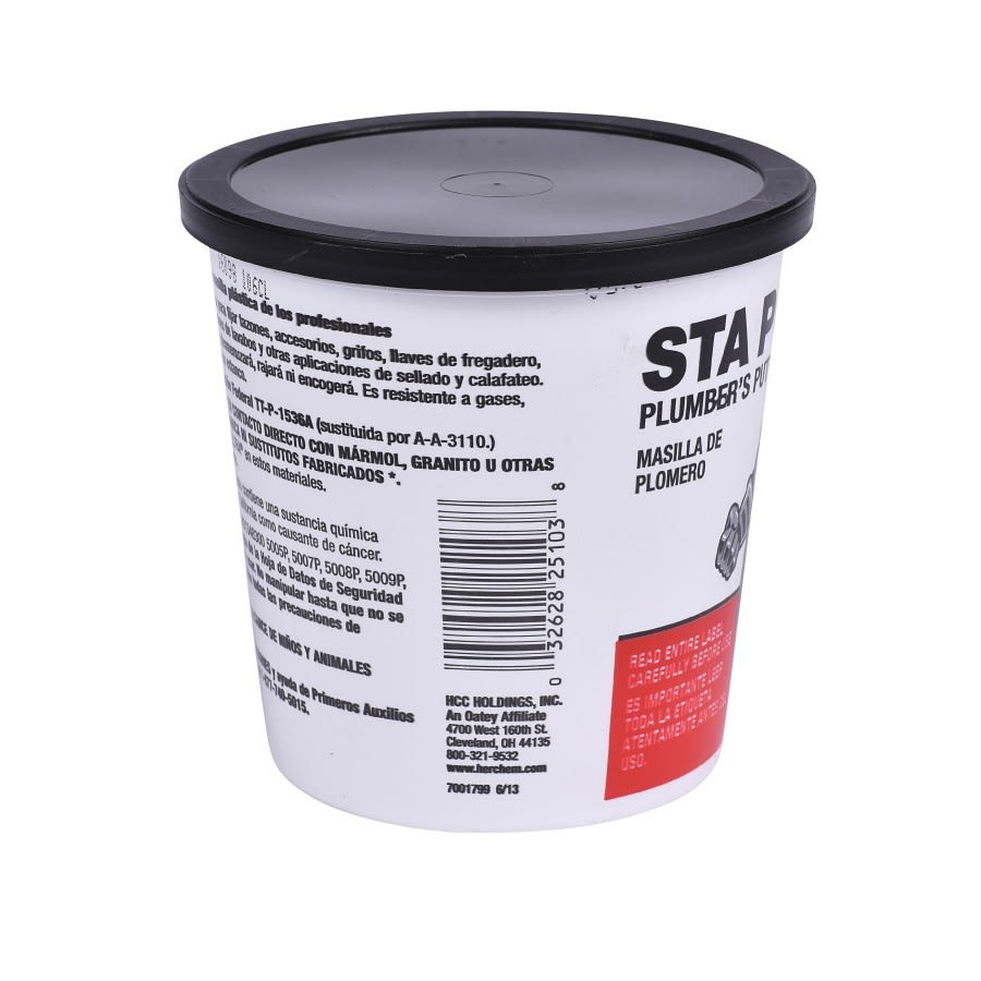 Sta Put® Plumber's Putty, 3 lb, Off-White