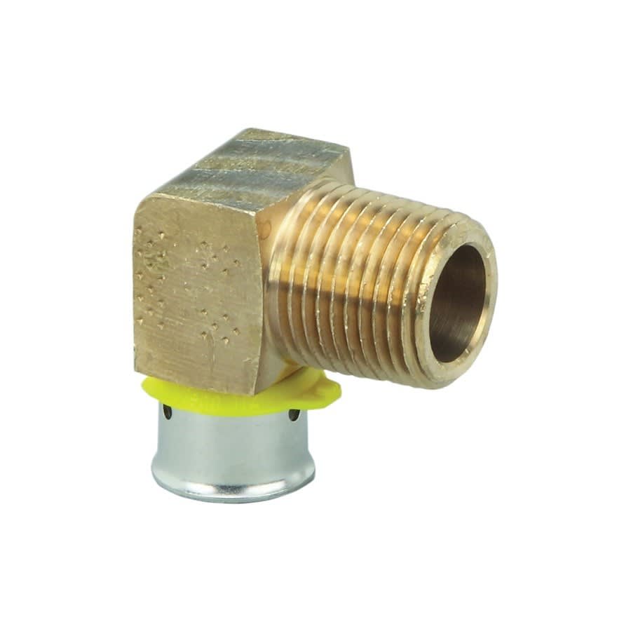 PureFlow® 90 deg Elbow, 1/2 in, Press PEX x MNPT, Bronze