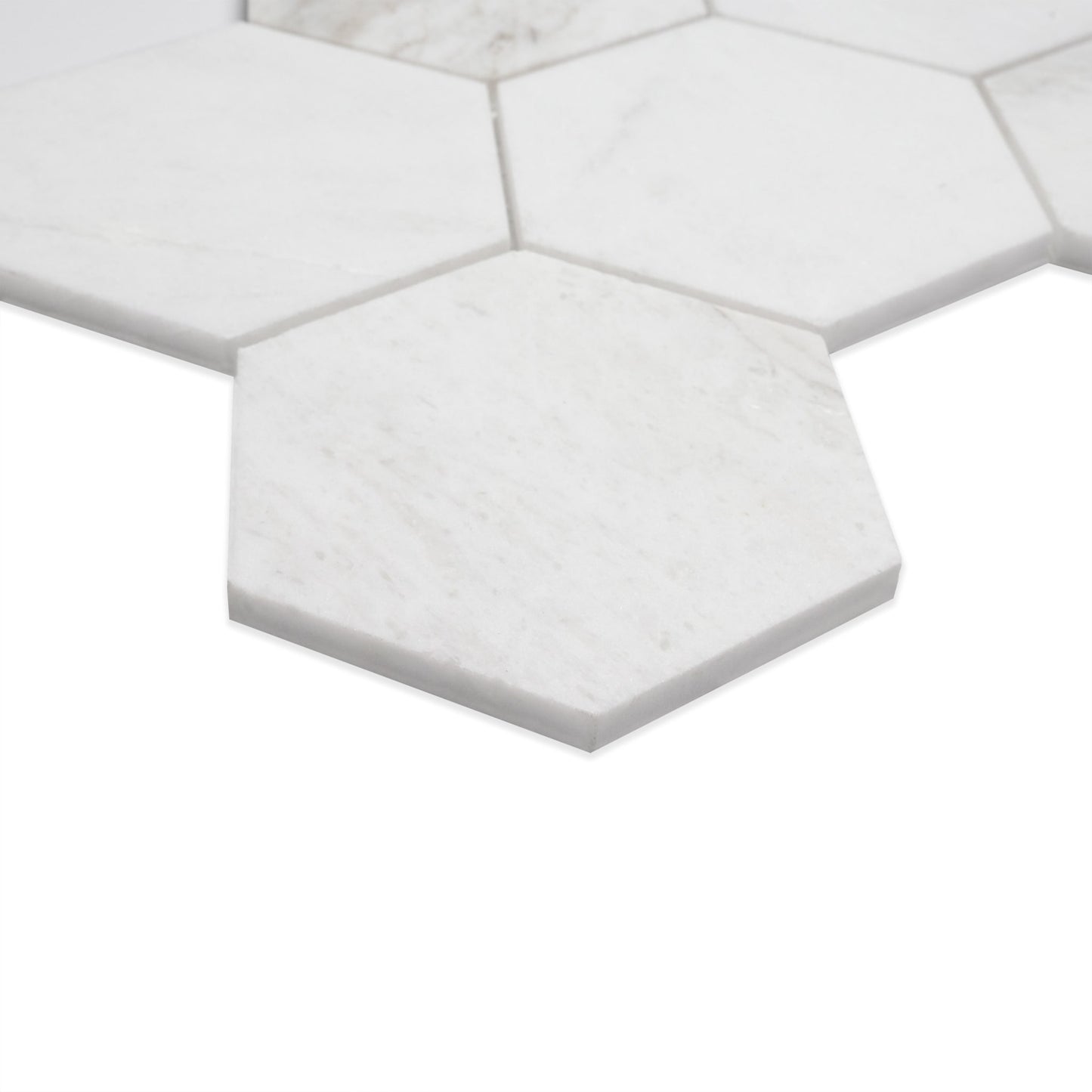 Arabescato Venato White 5" Hexagon Honed