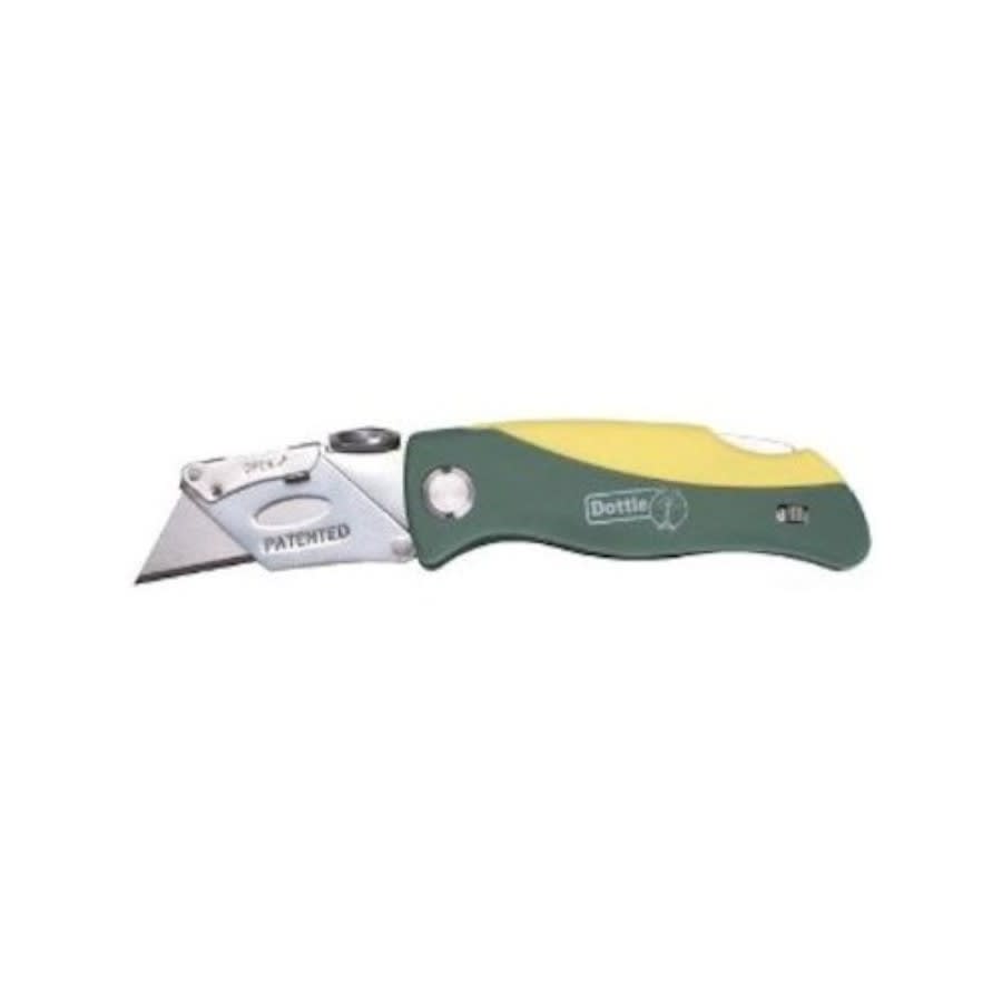 Folding Lockback Utility Knife, Razor Blade, 11 Blades Included, 6-1/2 in OAL