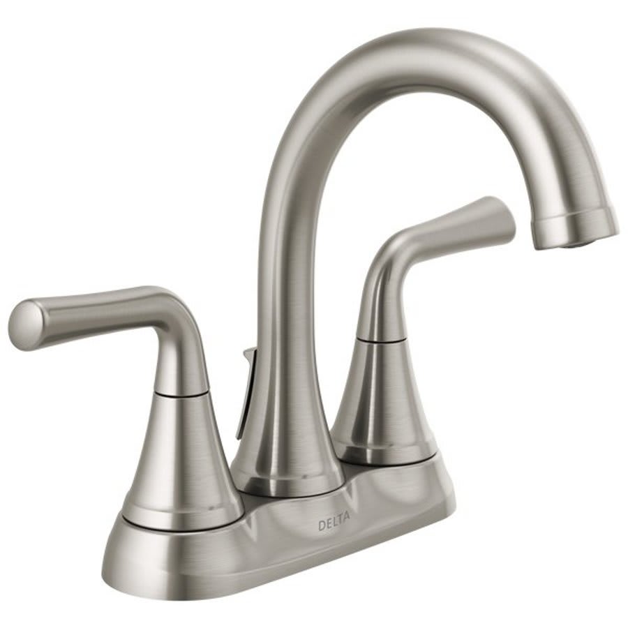 Kayra™ Centerset Lavatory Faucet, ADA, 2 Handle, 2-Hole, 1.2 gpm, Stainless