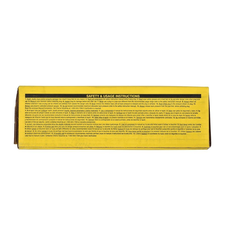 Test-Ball® Original Multi-Size Pneumatic Underground Plug, 4 to 6 in, Natural Rubber