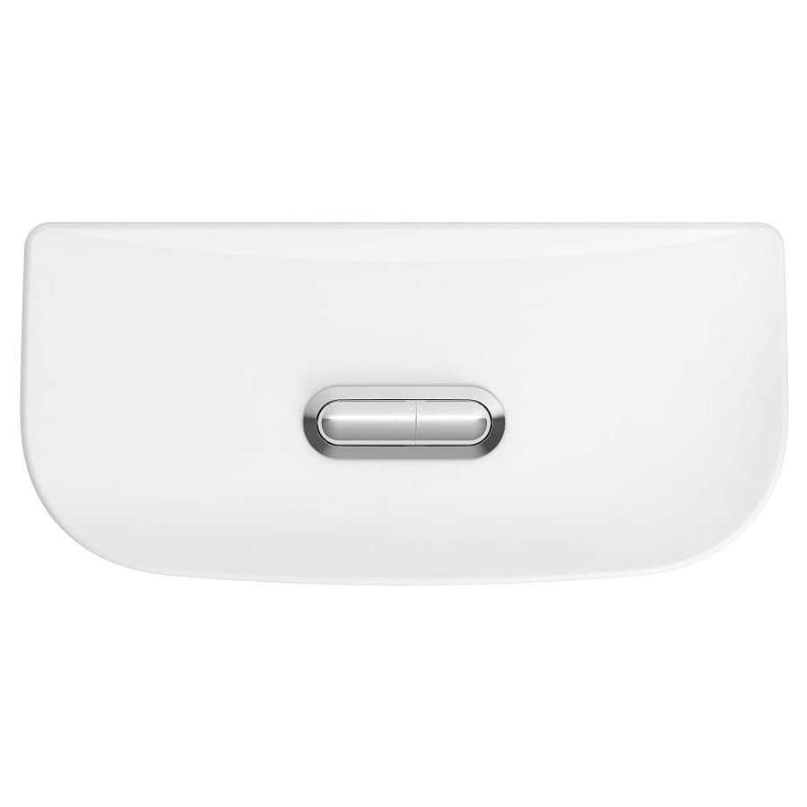 Essence Toilet Tank, Bowl Mount, 12 in Rough, Top Push Button, 1/1.28 gpf Dual Flush, Alpine White