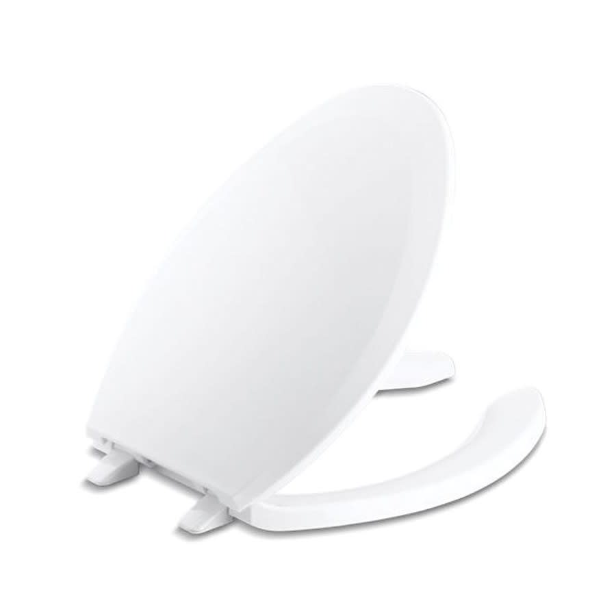 Lustra™ Toilet Seat, Elongated Bowl, Open Front, With Cover, Plastic, White