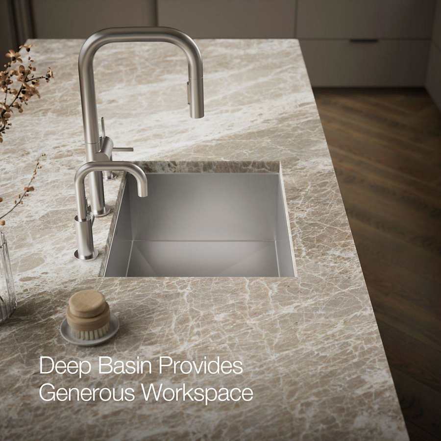 Vault 24" Undermount Single Basin Stainless Steel Kitchen Sink with SilentShield Technology