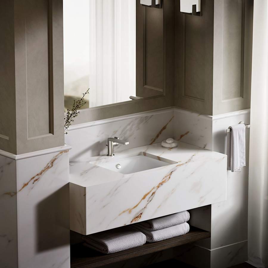 Iron Plains 18-9/16" Drop In Enameled Cast Iron Bathroom Sink with Overflow