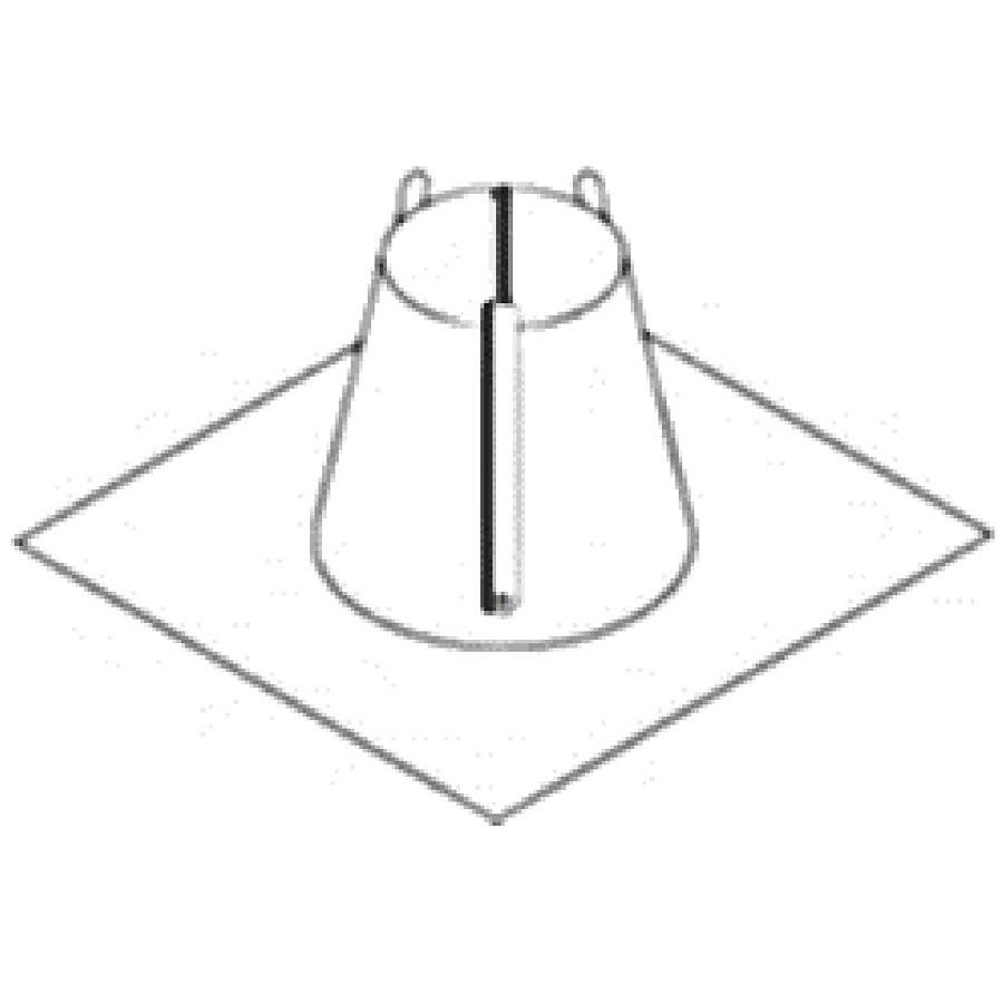 Flashing Base, 4 in, Galvanized