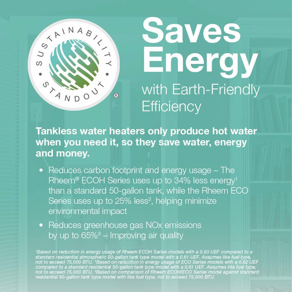Performance Platinum 9.5 GPM Smart Super High Efficiency Indoor or Outdoor Natural Gas Tankless Water Heater