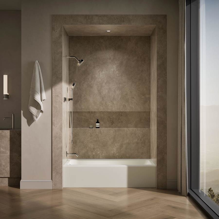 Bellwether 60" Alcove Soaking Tub with Left Drain