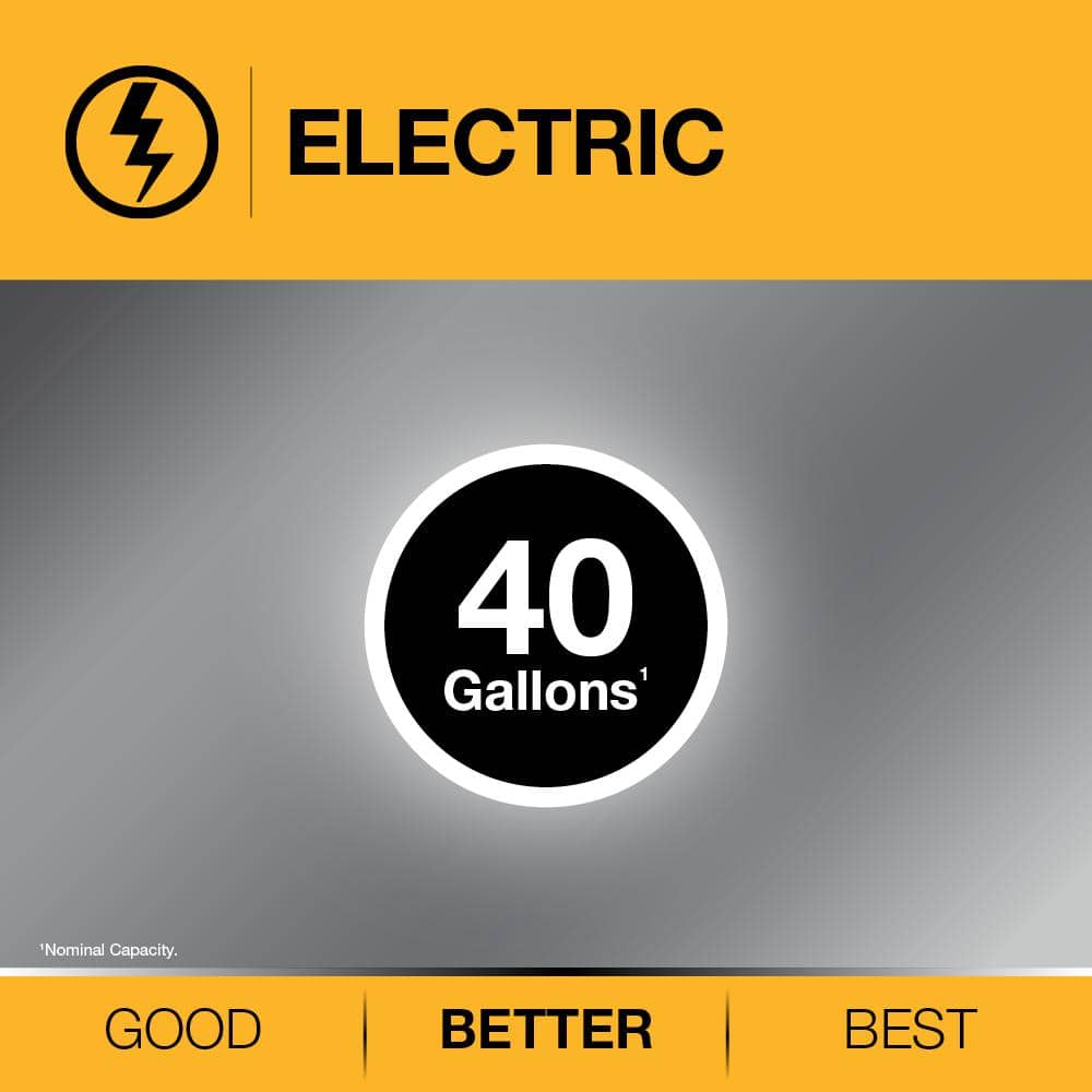 Performance Plus 40 Gal. 5500-Watt Elements Medium Electric Water Heater w/9-Year Tank Warranty LED Indicator & 240-Volt