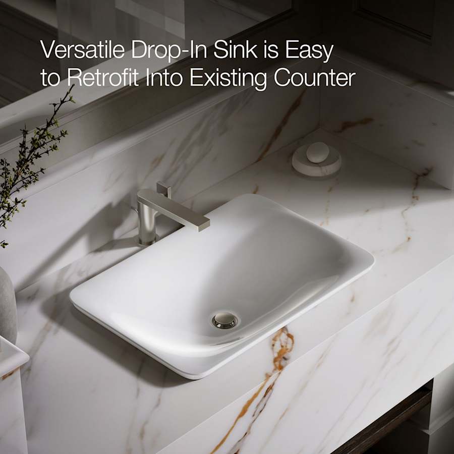 Carillon 21-1/8" Drop In Vitreous China Bathroom Sink