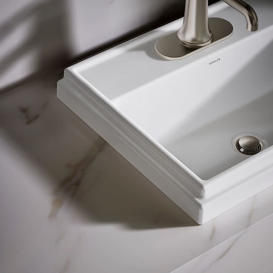 Tresham 20" Drop In Bathroom Sink with 1 Hole Drilled and Overflow