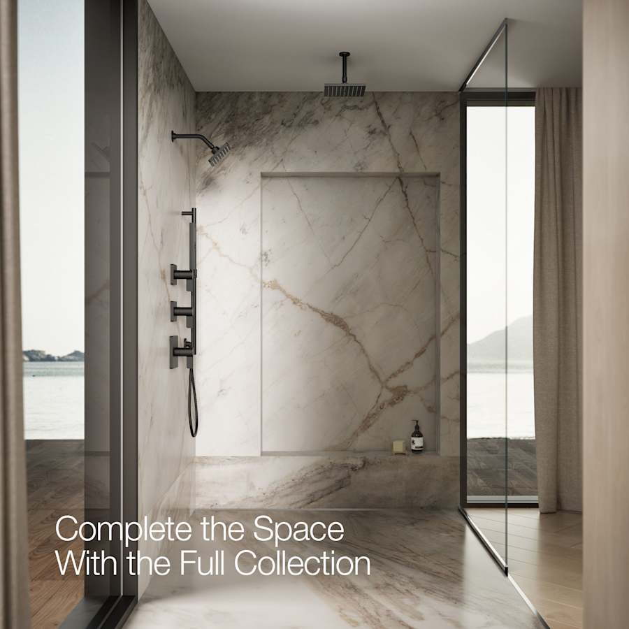 Parallel 2.5 GPM Single Function Shower Head With Katalyst Air-Induction Spray Technology