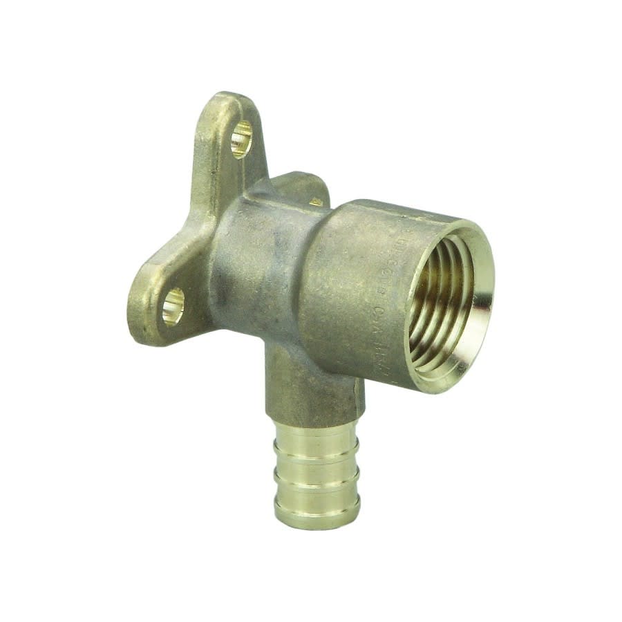 PureFlow® 90 deg Elbow, 1/2 in, Crimp PEX x FNPT, Brass