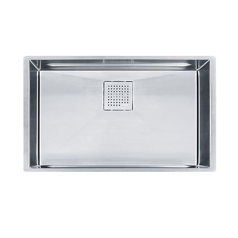 Peak Single Bowl Kitchen Sink, Under Mount, 28-3/4 x 17-3/4 in, 9-5/8 in Bowl Depth, 16 ga Satin Steel, Stainless