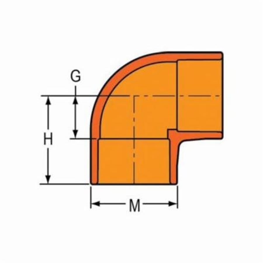 FlameGuard® 90 deg Elbow, 1 in, Socket, CPVC