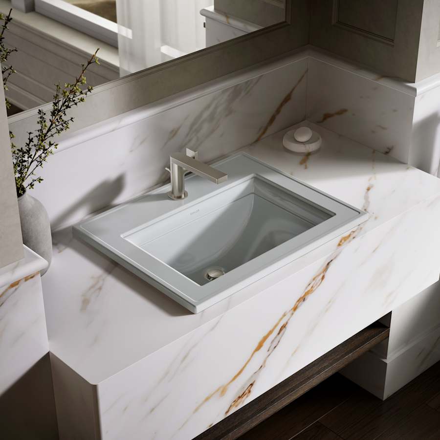 Memoirs Stately 17" Drop In Bathroom Sink with 1 Hole Drilled and Overflow