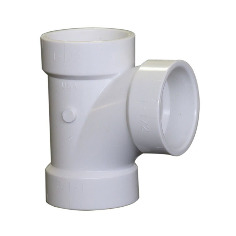 Sanitary Tee, 3 x 1-1/2 in, Hub, DWV, PVC