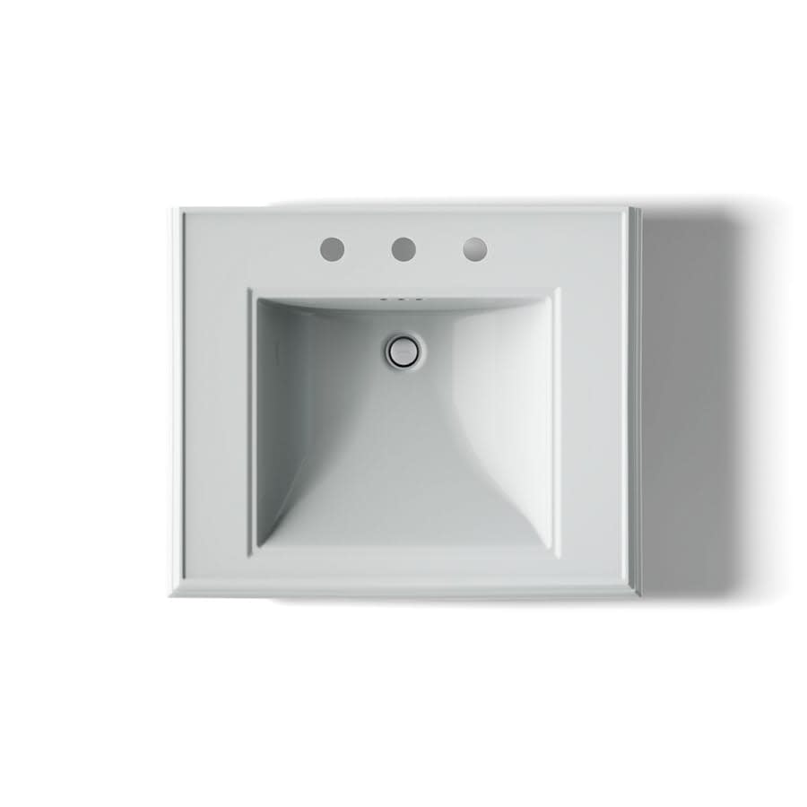 Memoirs Classic 27" Fireclay Pedestal Bathroom Sink with 3 Holes Drilled and Overflow