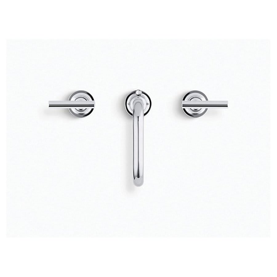Purist® Widespread Lavatory Faucet, ADA, 2 Handle, 3-Hole, 1.2 gpm, Matte Black