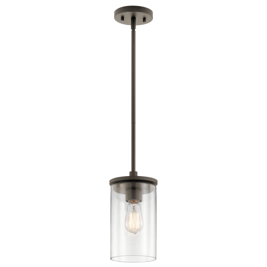 Crosby Single Light 6" Wide Mini Pendant with Clear Glass Shade