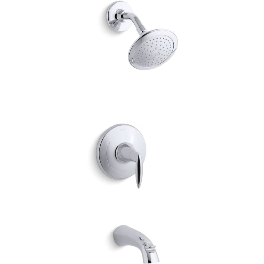 Alteo Single Handle Pressure Balanced Tub and Shower Valve Trim Less Valve with Metal Lever Handle, Single Function Shower Head, and Diverter Tub Spout