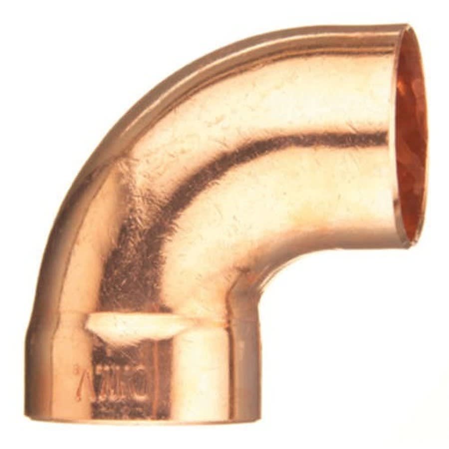DWV Street 90 deg Elbow, 4 in, Fitting x C, Copper