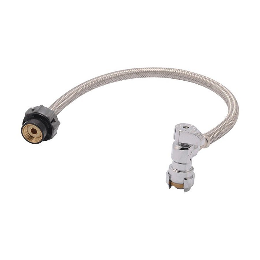 Multi Turn Angle Stop, 1/2 in, Push x Comp, Chrome