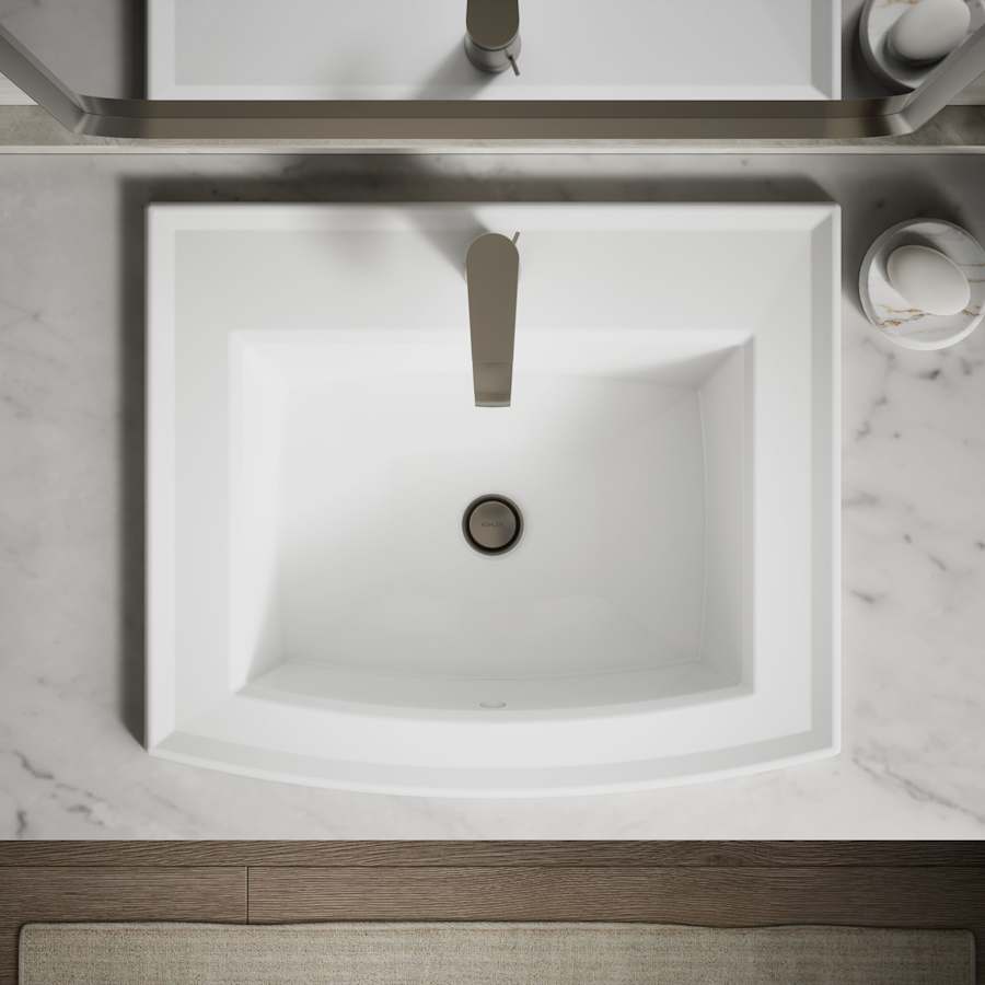 Archer 22-5/8" Drop In Bathroom Sink with 1 Hole Drilled and Overflow