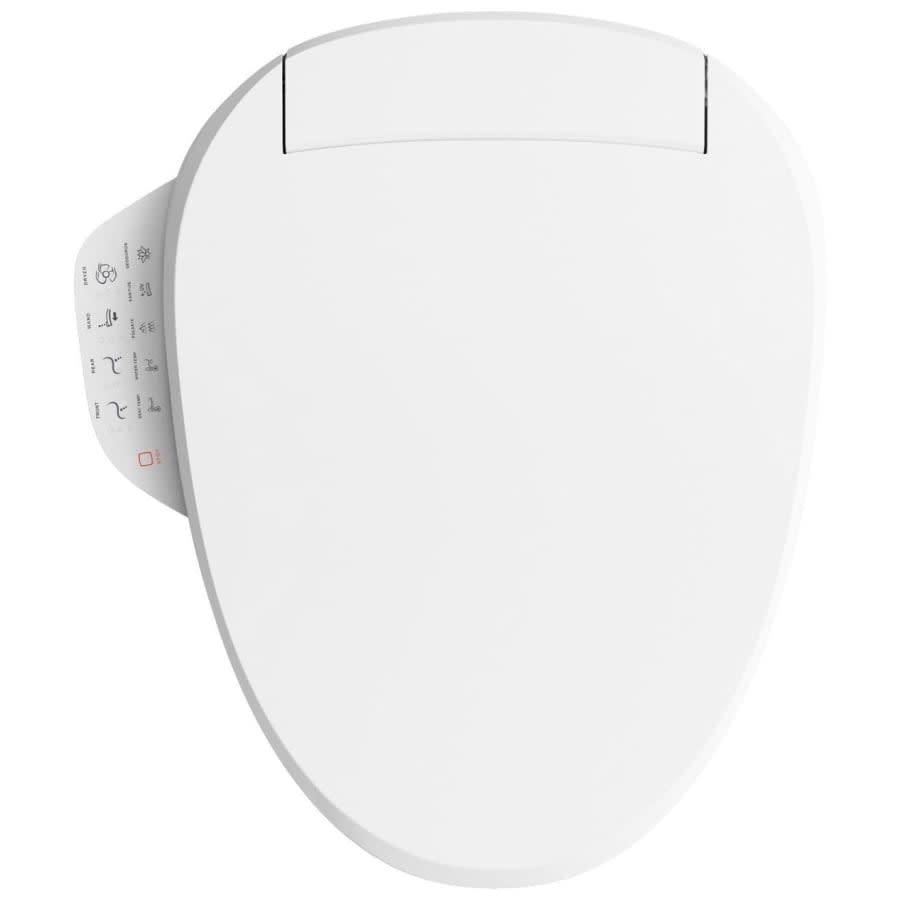 PureWash E590 Elongated Bidet Toilet Seat with Heated Seat, Self-Cleaning UV Technology, Adjustable Water Temperature, Warm-air Drying, and 2 Spray Options