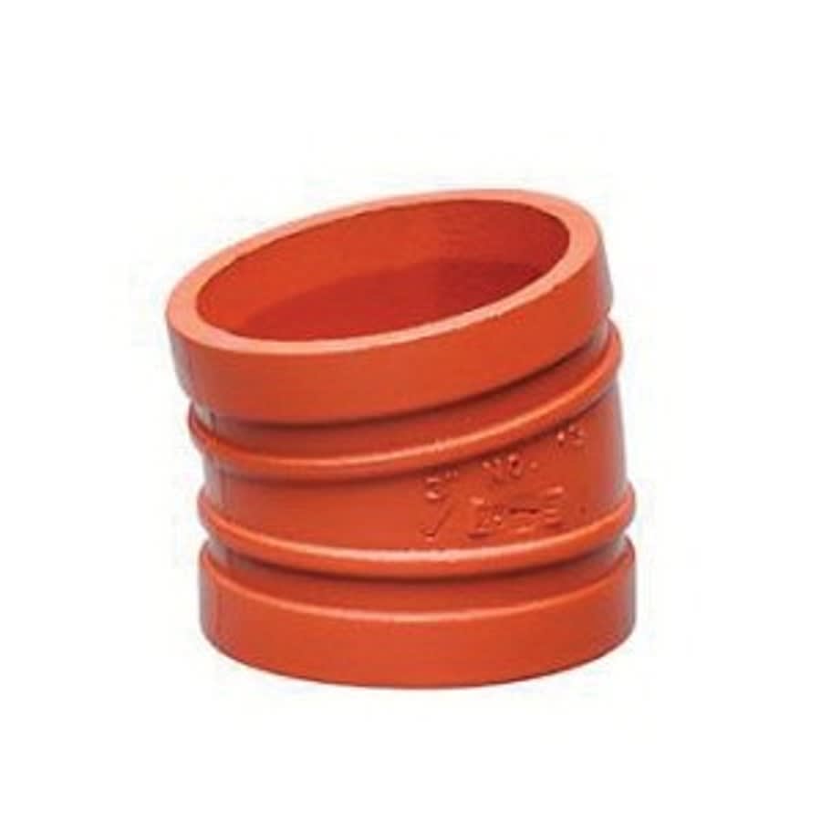 11.25 deg Elbow, 2-1/2 in, Groove, Ductile Iron, Enamel Painted