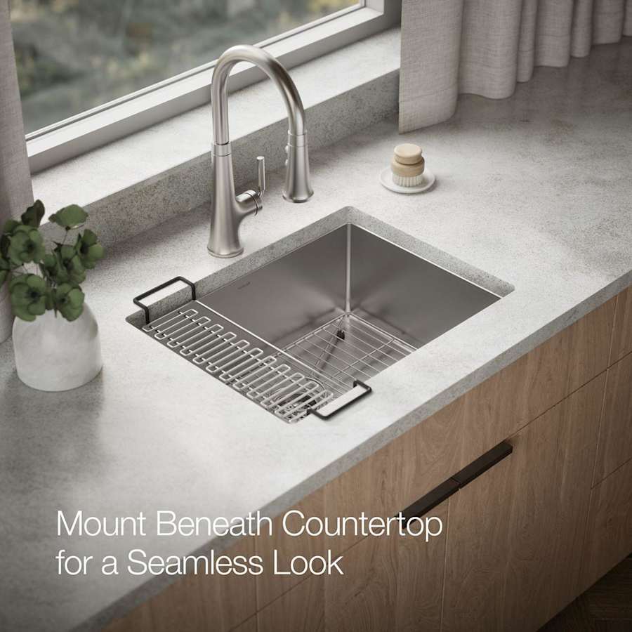 Strive 24" Single Basin Undermount 16-Gauge Stainless Steel Kitchen Sink with SilentShield