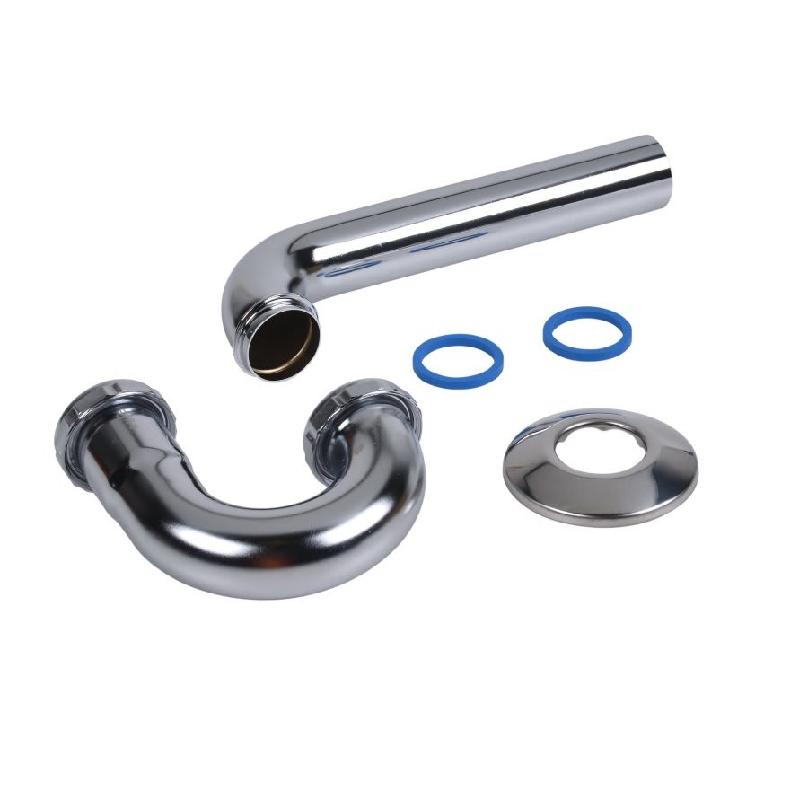 Tubular P-Trap, 1-1/4 in, 20 ga, Polished Chrome