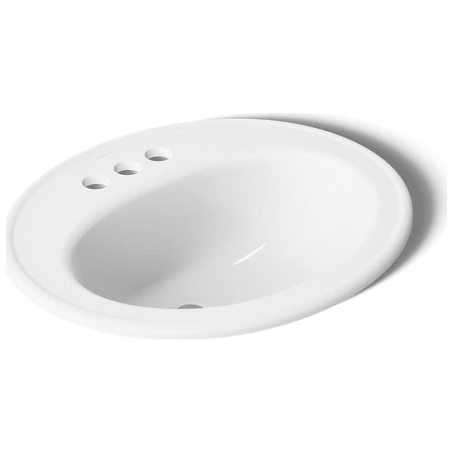 Pennington 20-1/4" Drop In Bathroom Sink with 3 Holes Drilled and Overflow
