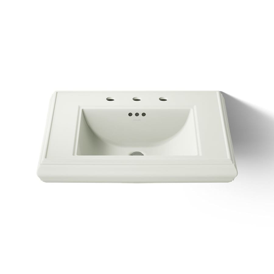 Memoirs Classic 27" Fireclay Pedestal Bathroom Sink with 3 Holes Drilled and Overflow