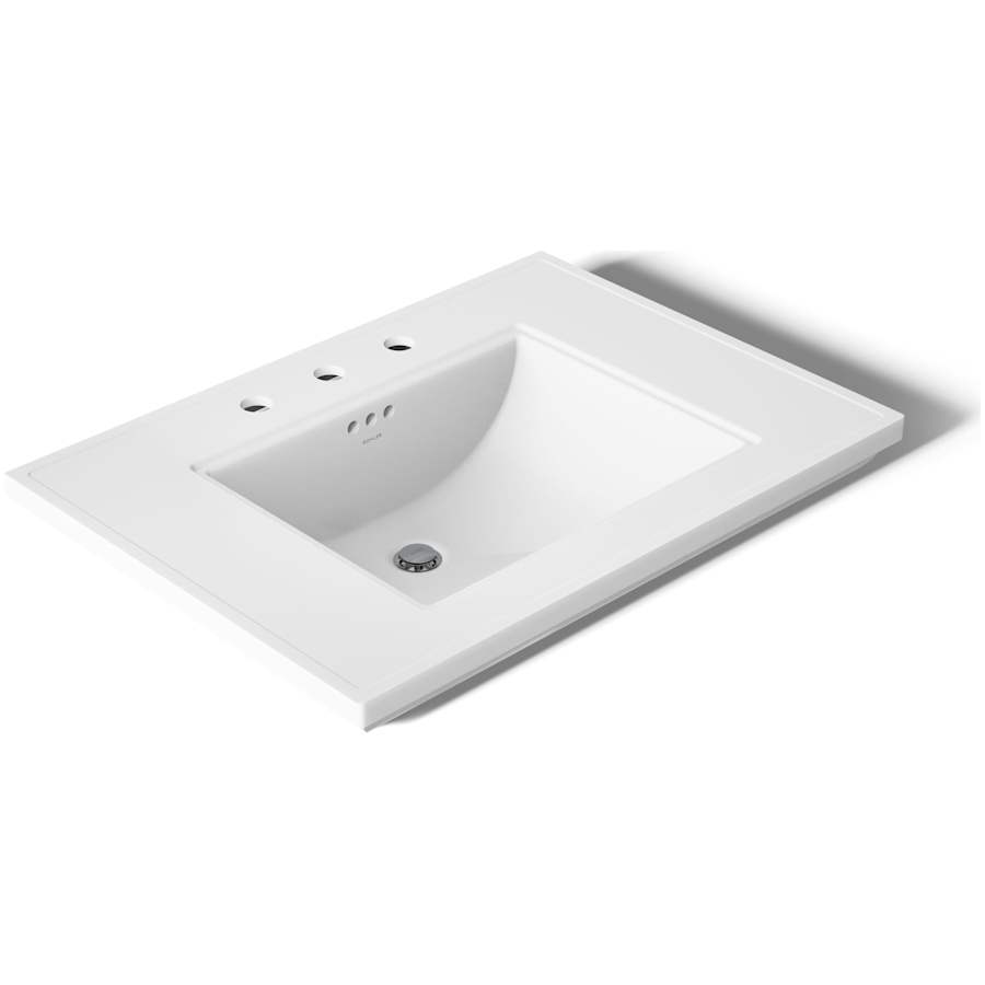 Memoirs Stately 30" Fireclay Pedestal Bathroom Sink with 3 Holes Drilled and Overflow