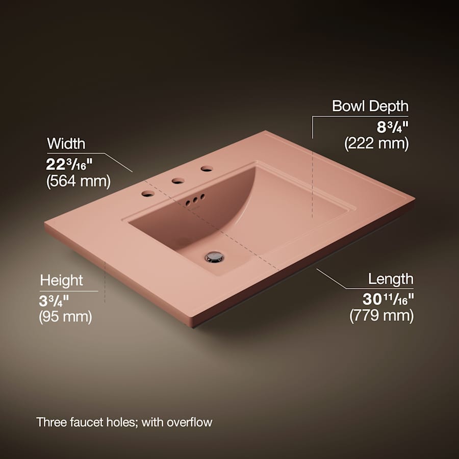 Memoirs Stately 30" Fireclay Pedestal Bathroom Sink with 3 Holes Drilled and Overflow