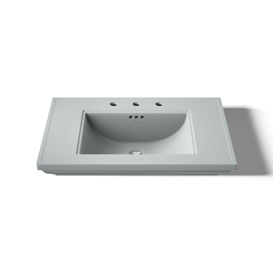 Memoirs Stately 30" Fireclay Pedestal Bathroom Sink with 3 Holes Drilled and Overflow