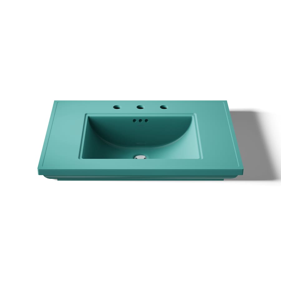 Memoirs Stately 30" Fireclay Pedestal Bathroom Sink with 3 Holes Drilled and Overflow